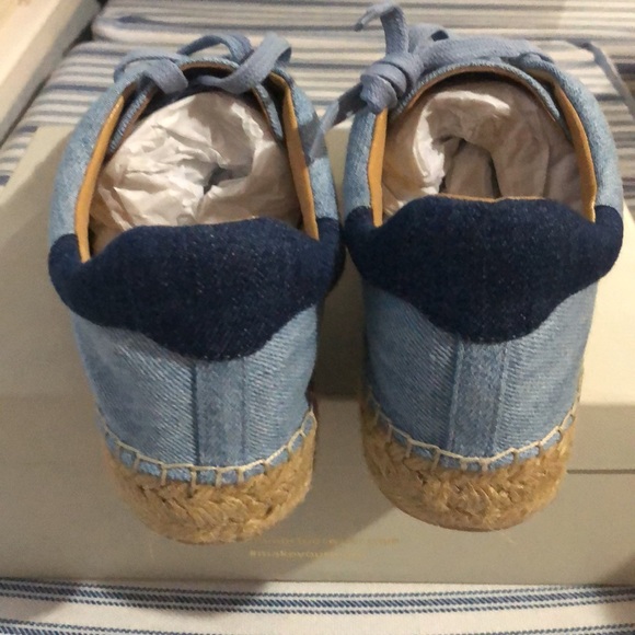 Marc Fisher Mandia2 Denim Platform Espadrilles Size 8 - Picture 4 of 8